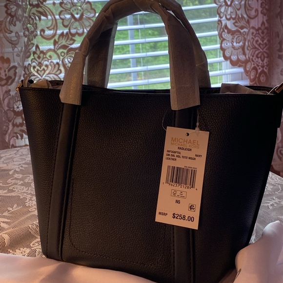 MICHAEL KORS HADLEIGH SM LEATHER TOTE CROSSBODY WITH DUST BAG NWT - Picture 5 of 15